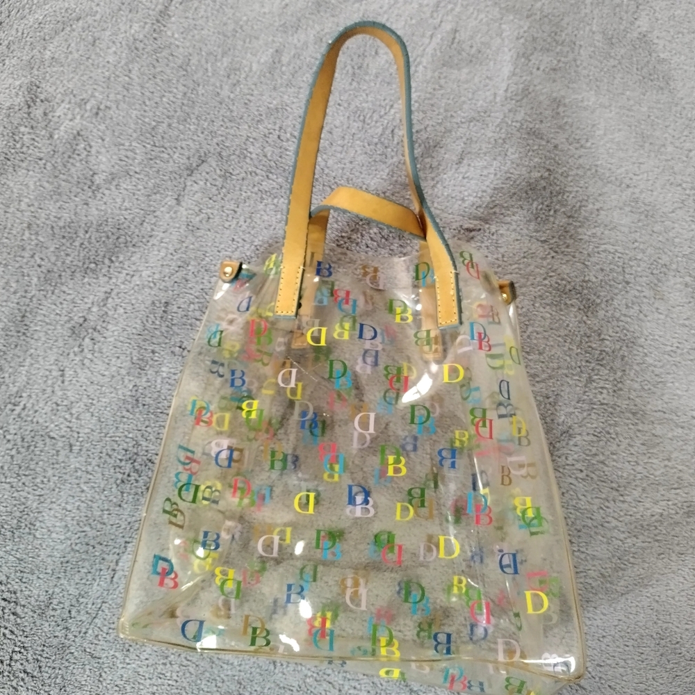 DOONEY & BOURKE Signature DB Small Clear Lunch Mini Tote Handbag Multi Color